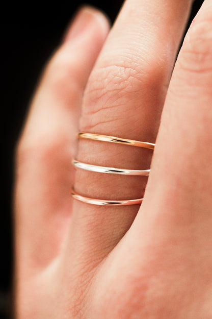 Thick Ring, 14K Rose Gold Fill