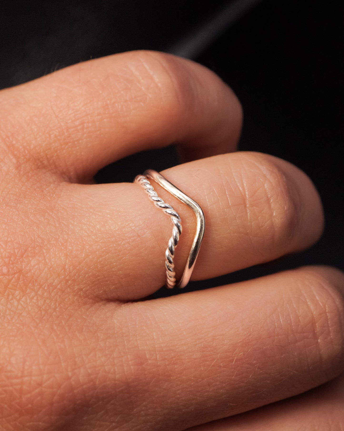 Twist Teardrop Ring, Sterling Silver