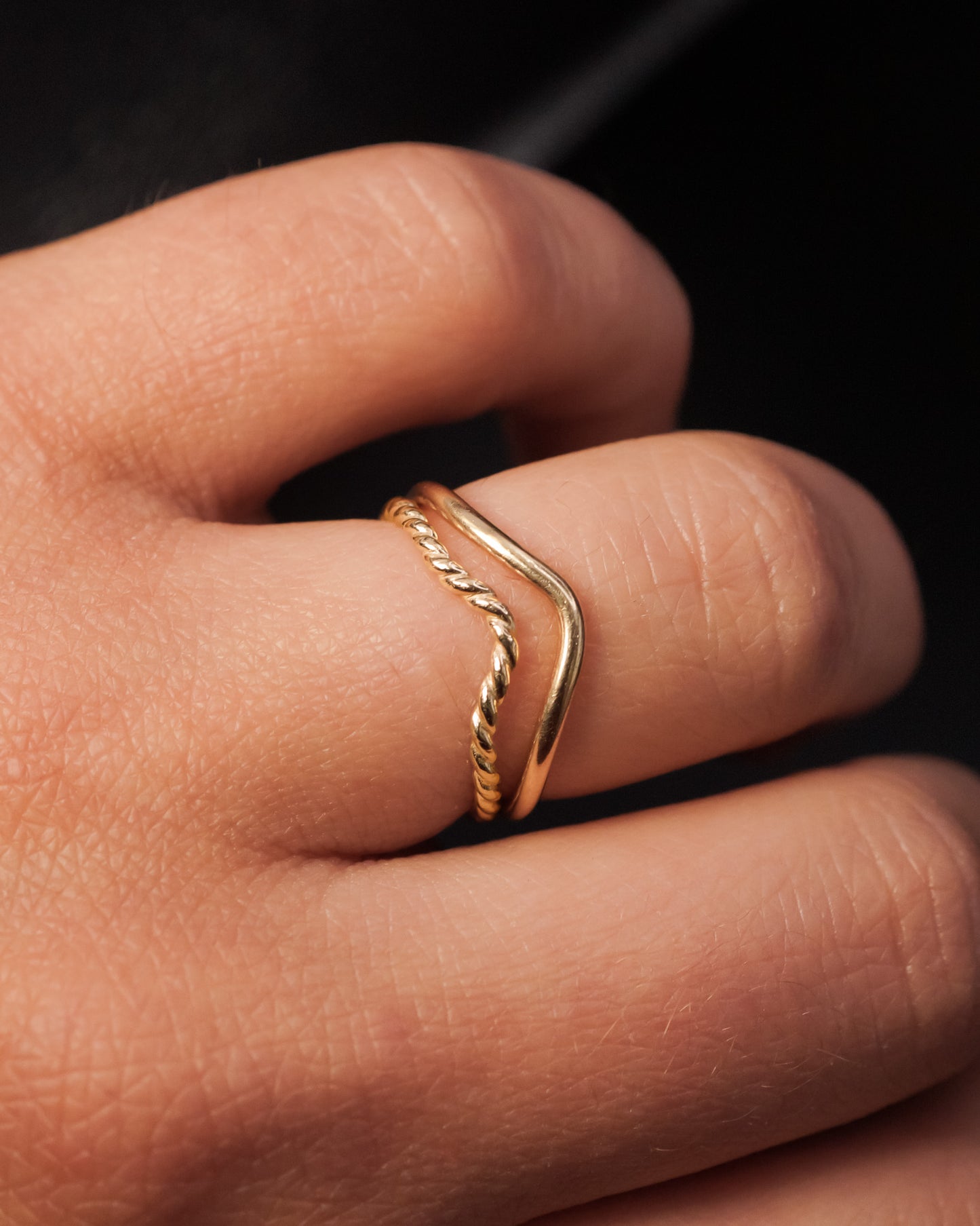 Twist Teardrop Ring, 14K Gold Fill