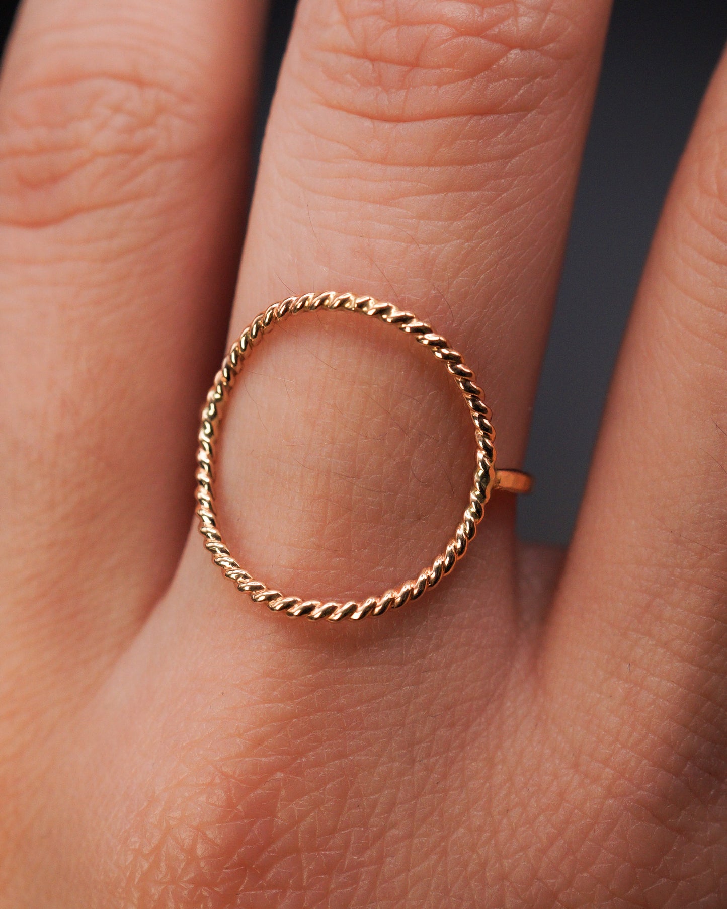 Twist Circle Ring, 14K Gold Fill