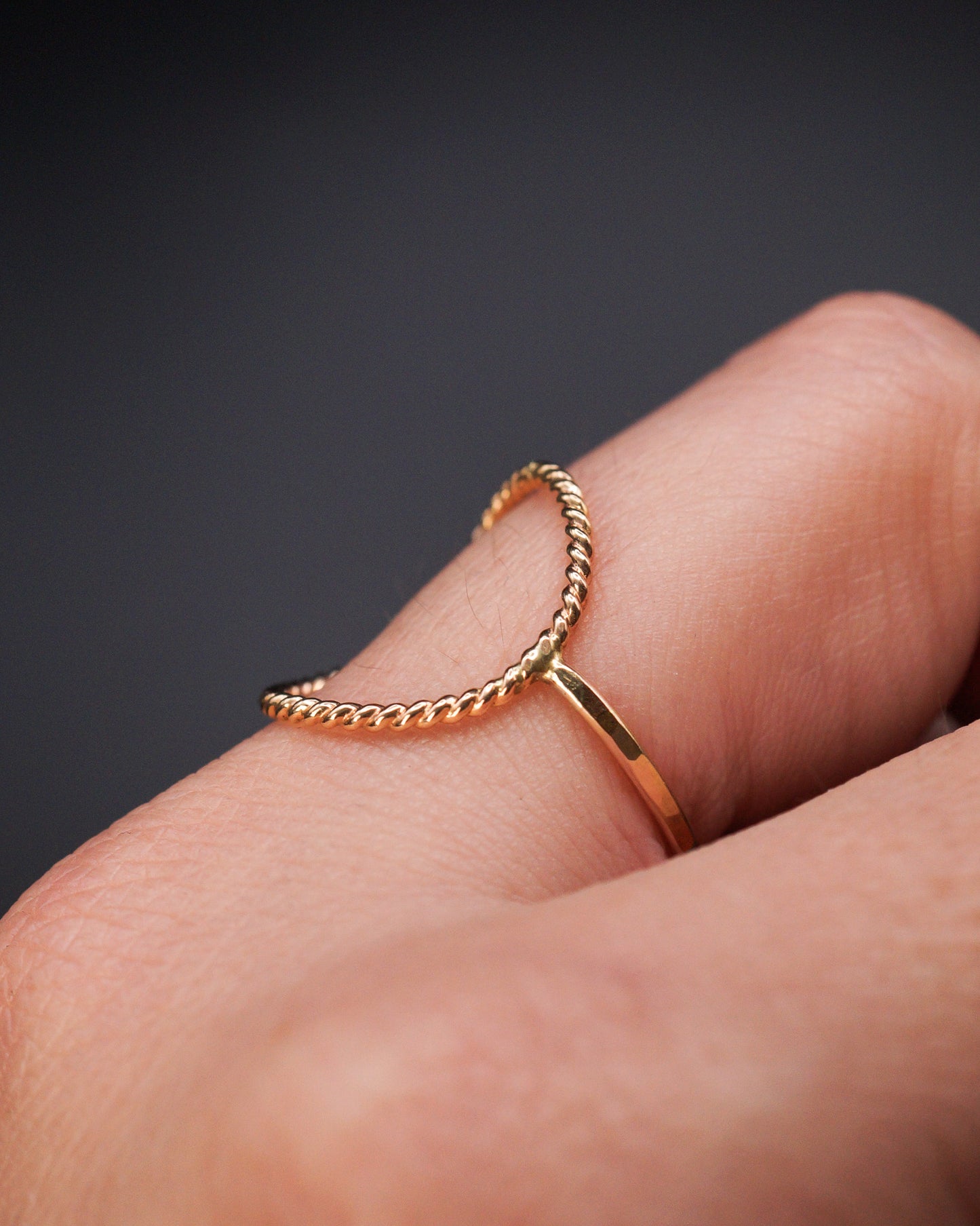 Twist Circle Ring, 14K Gold Fill