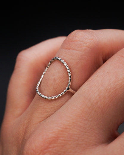 Twist Circle Ring, Sterling Silver