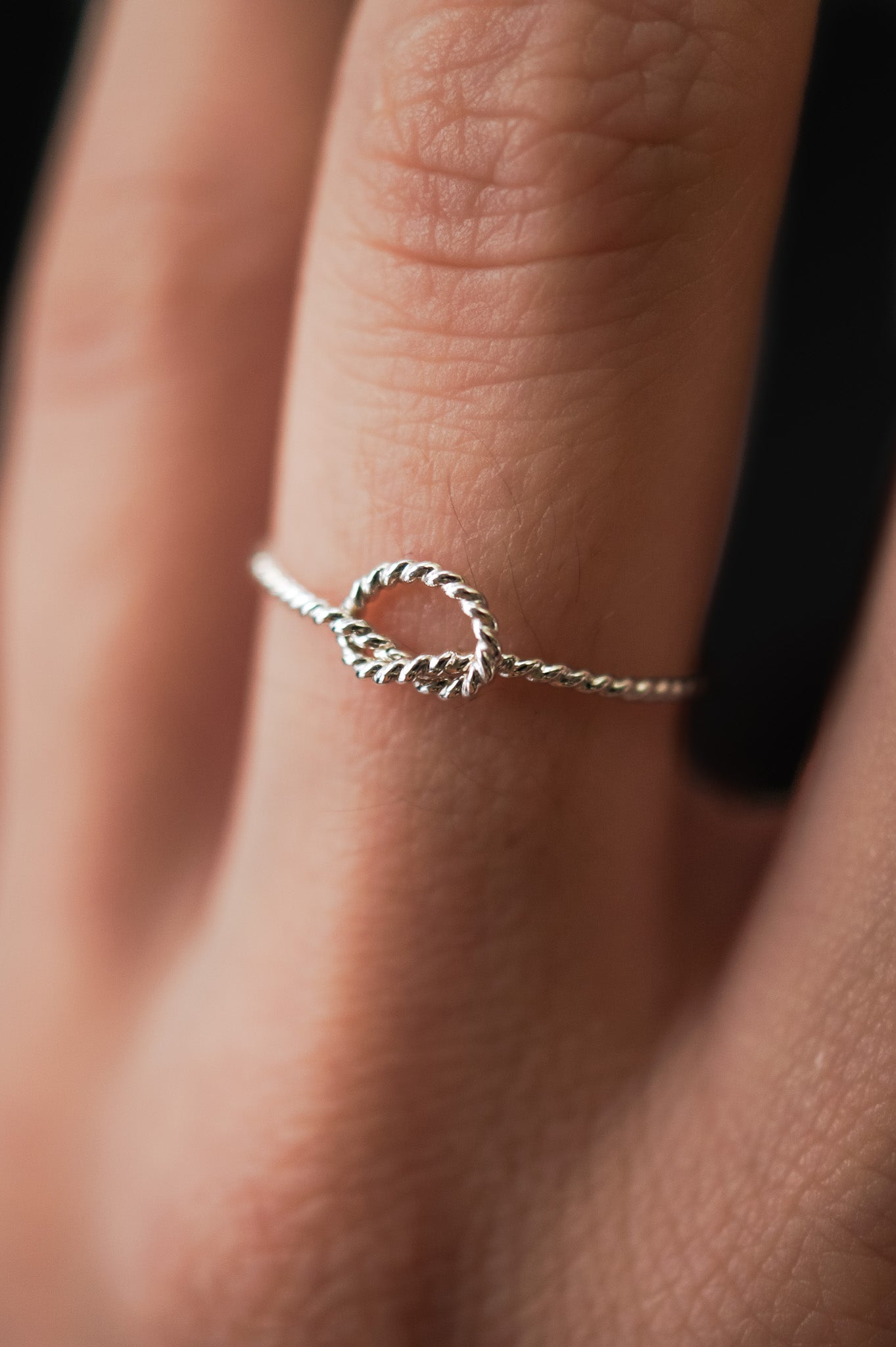 Twisted Open Knot Ring,  Sterling Silver