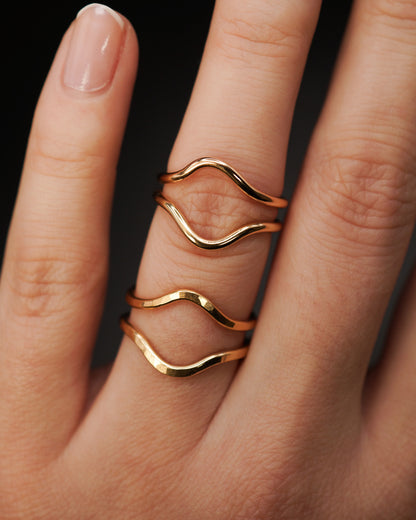 Teardrop Ring, Solid 14K Gold