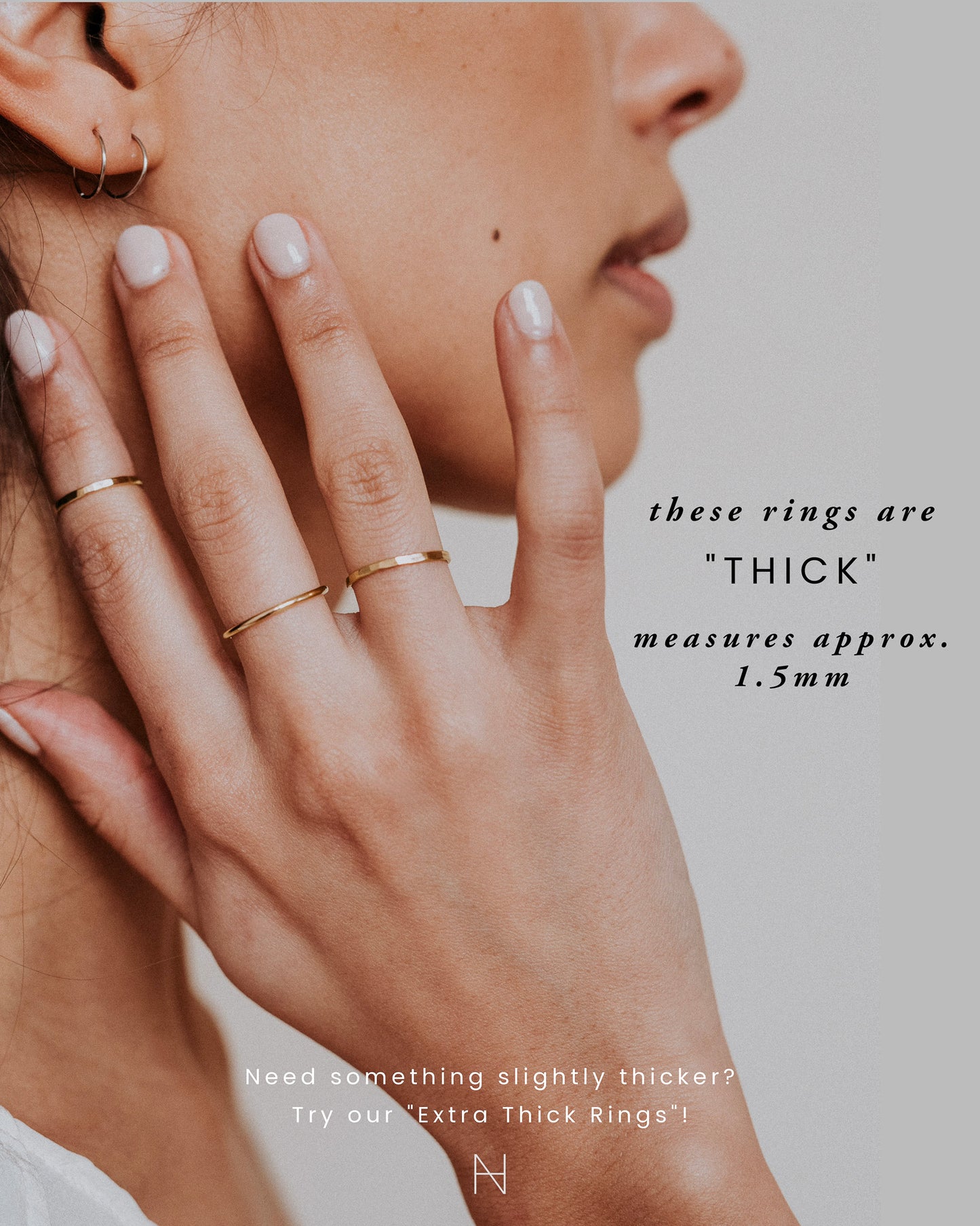 Thick Ring, Solid 14K Gold