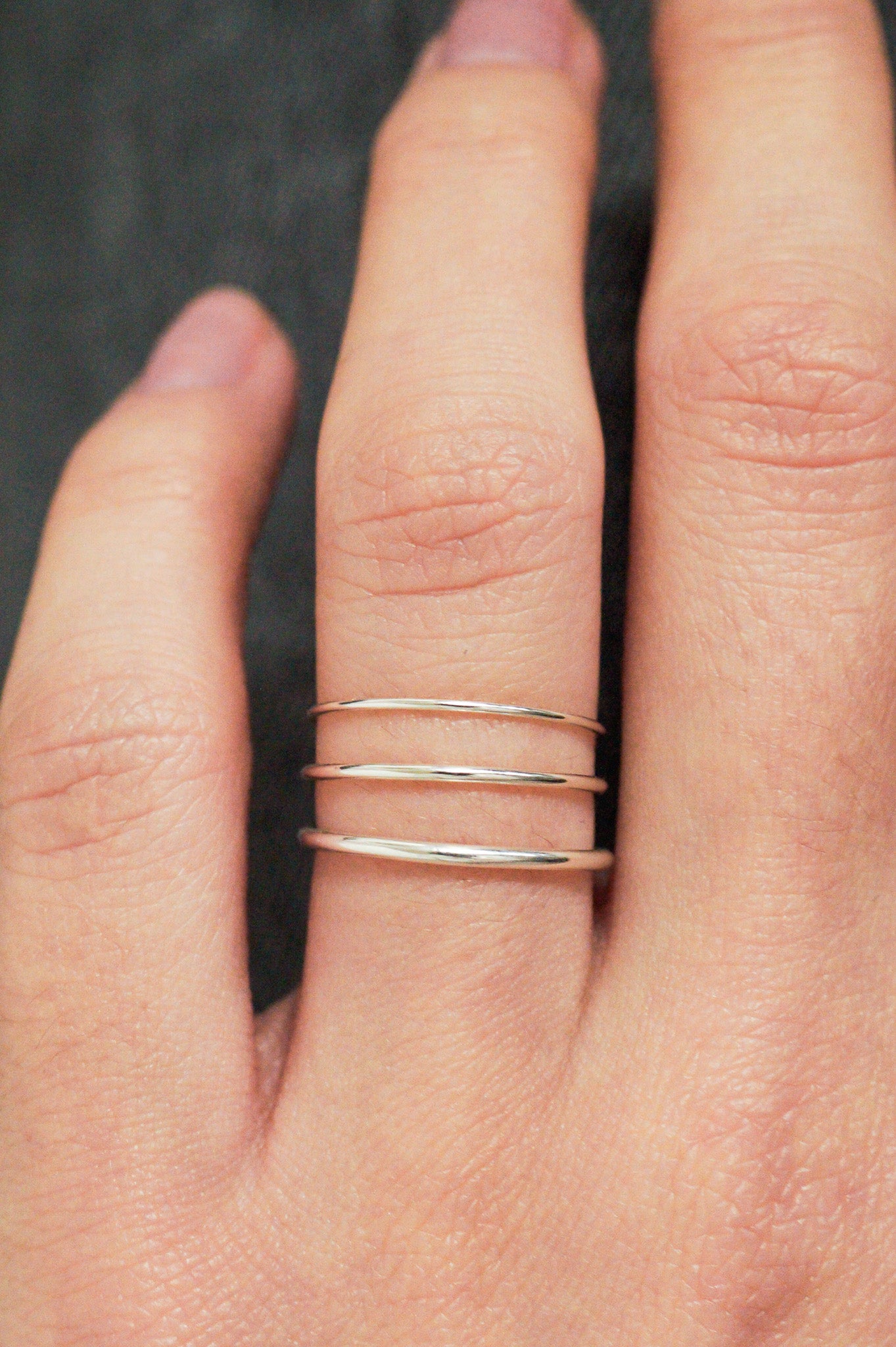 Simple Stacking Set Of 3 Rings, Gold Fill, Rose Gold Fill or Sterling Silver