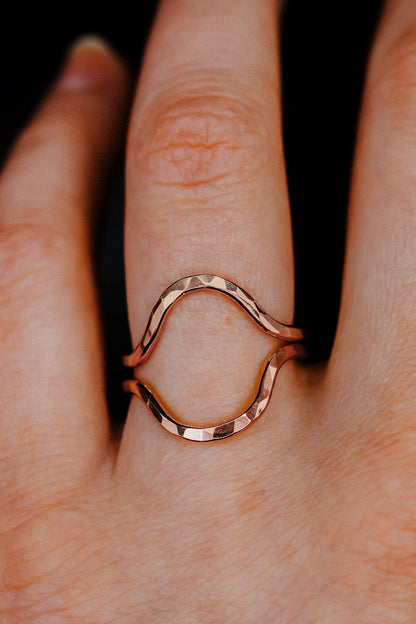 Arc Set of 2 Stacking Rings in Gold, Rose Gold or Silver