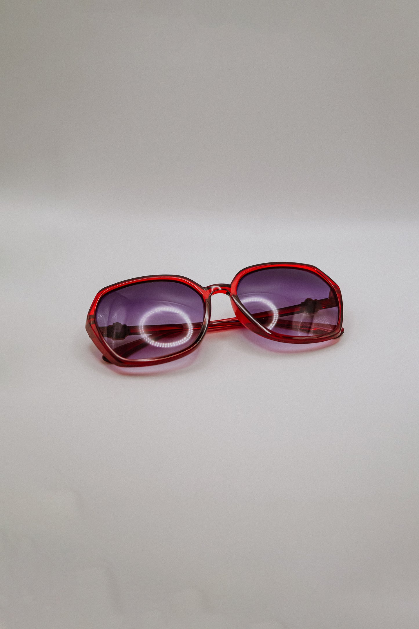 Maroon Hexagon Sunglasses