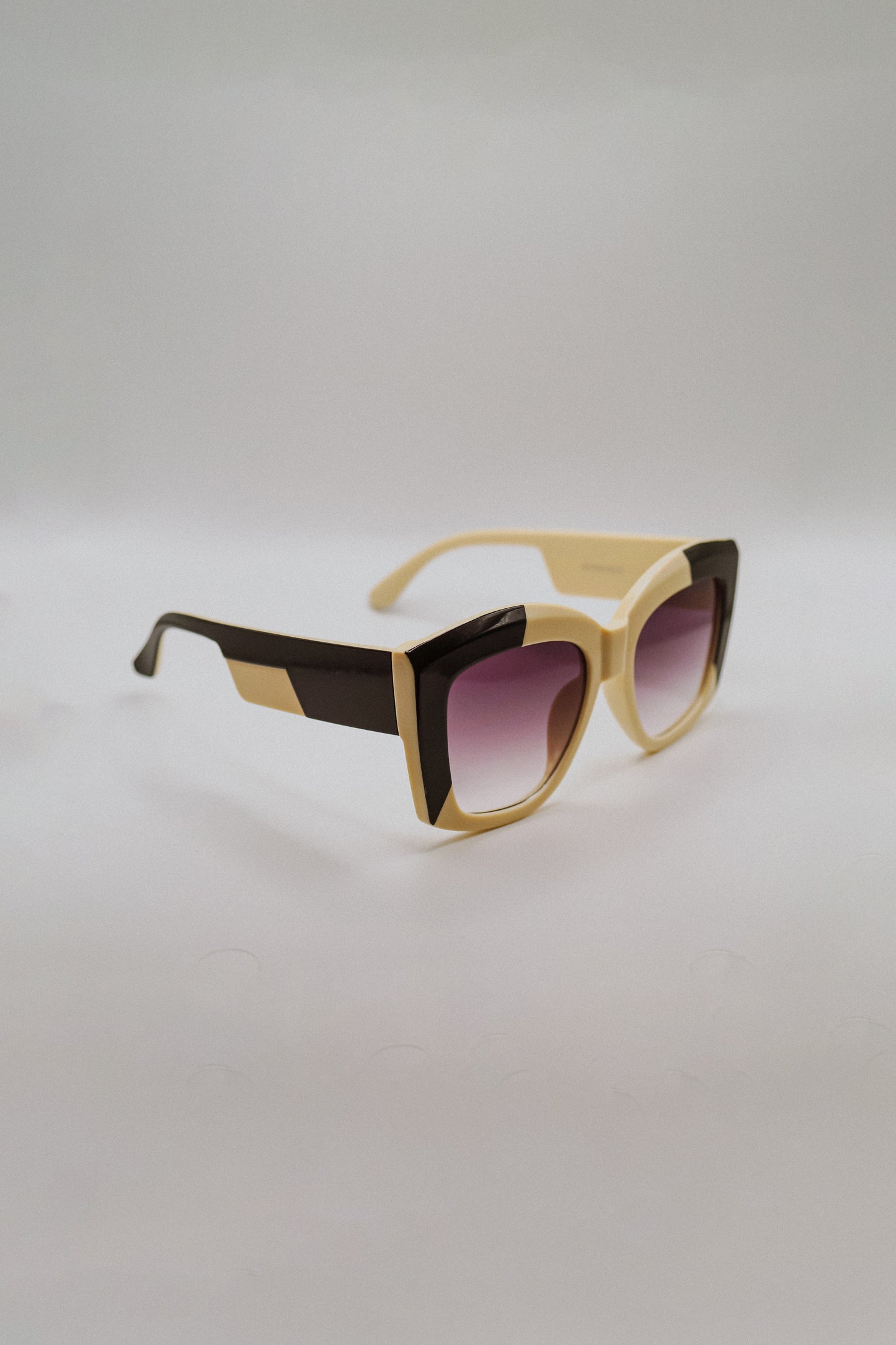 Oversized Black & White Sunglasses