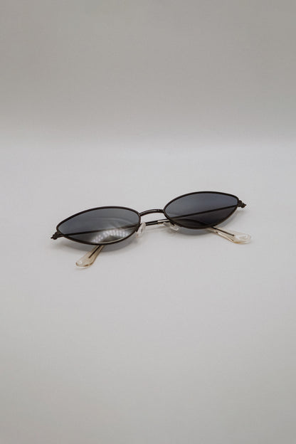 Black Metal Cat-Eye Sunglasses