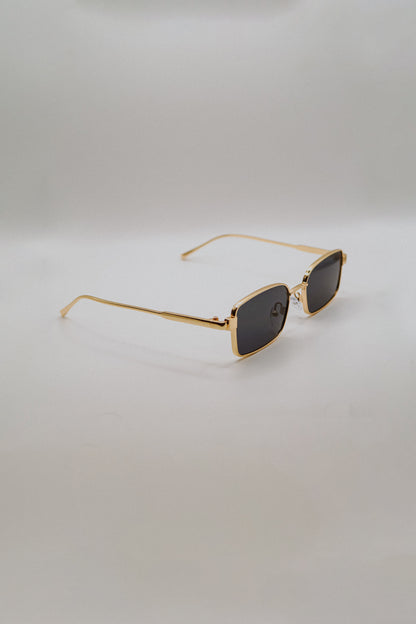 Gold Rectangle Sunglasses