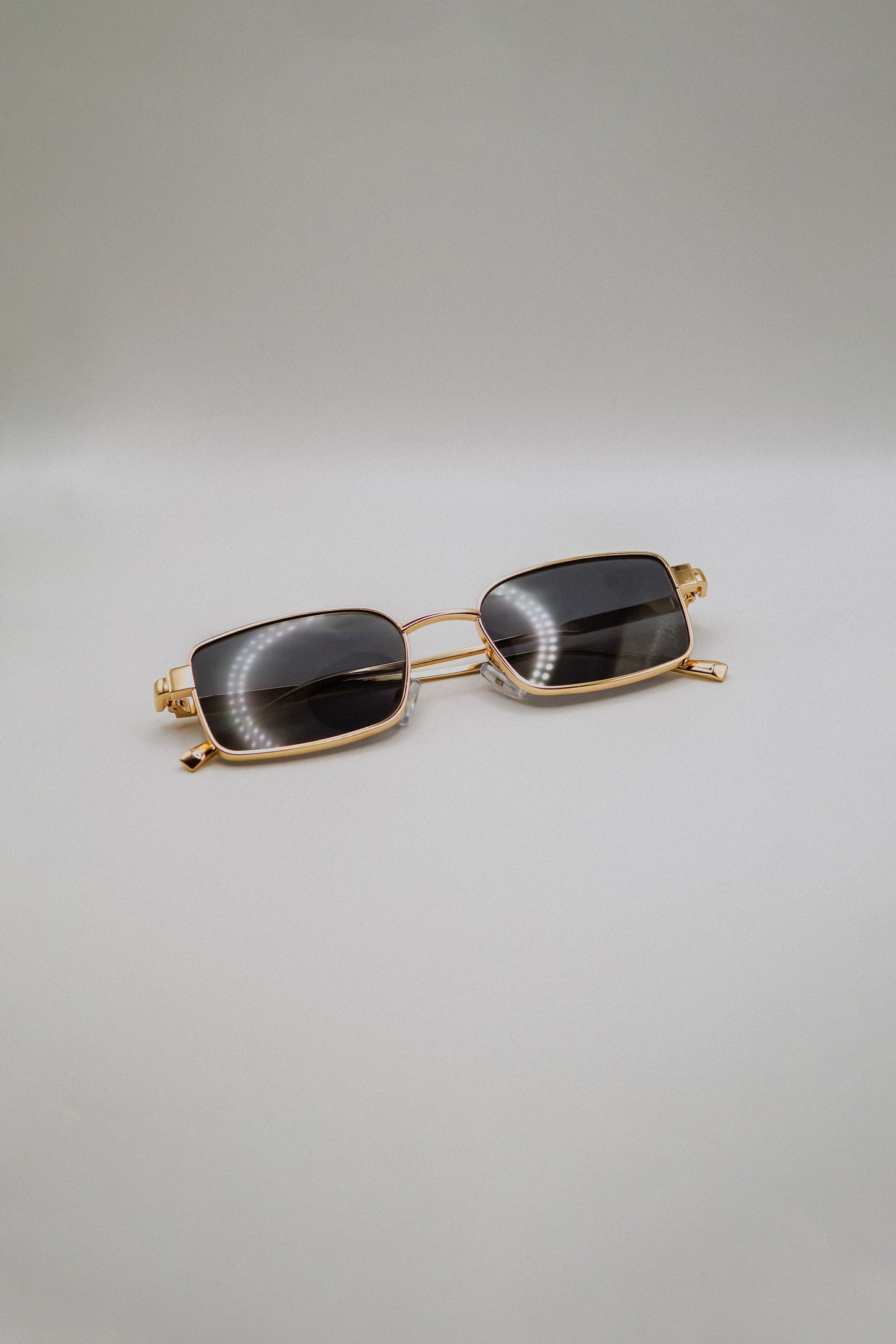Gold Rectangle Sunglasses