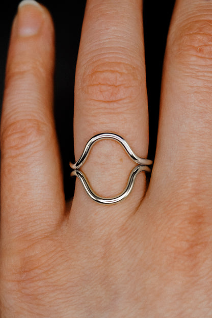 Arc Set of 2 Stacking Rings in Gold, Rose Gold or Silver