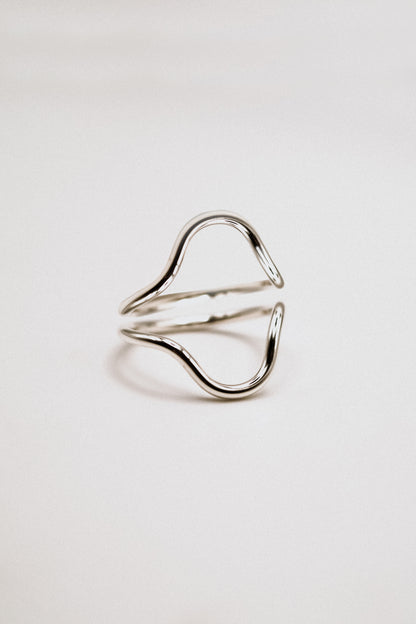 Arc Set of 2 Stacking Rings in Gold, Rose Gold or Silver