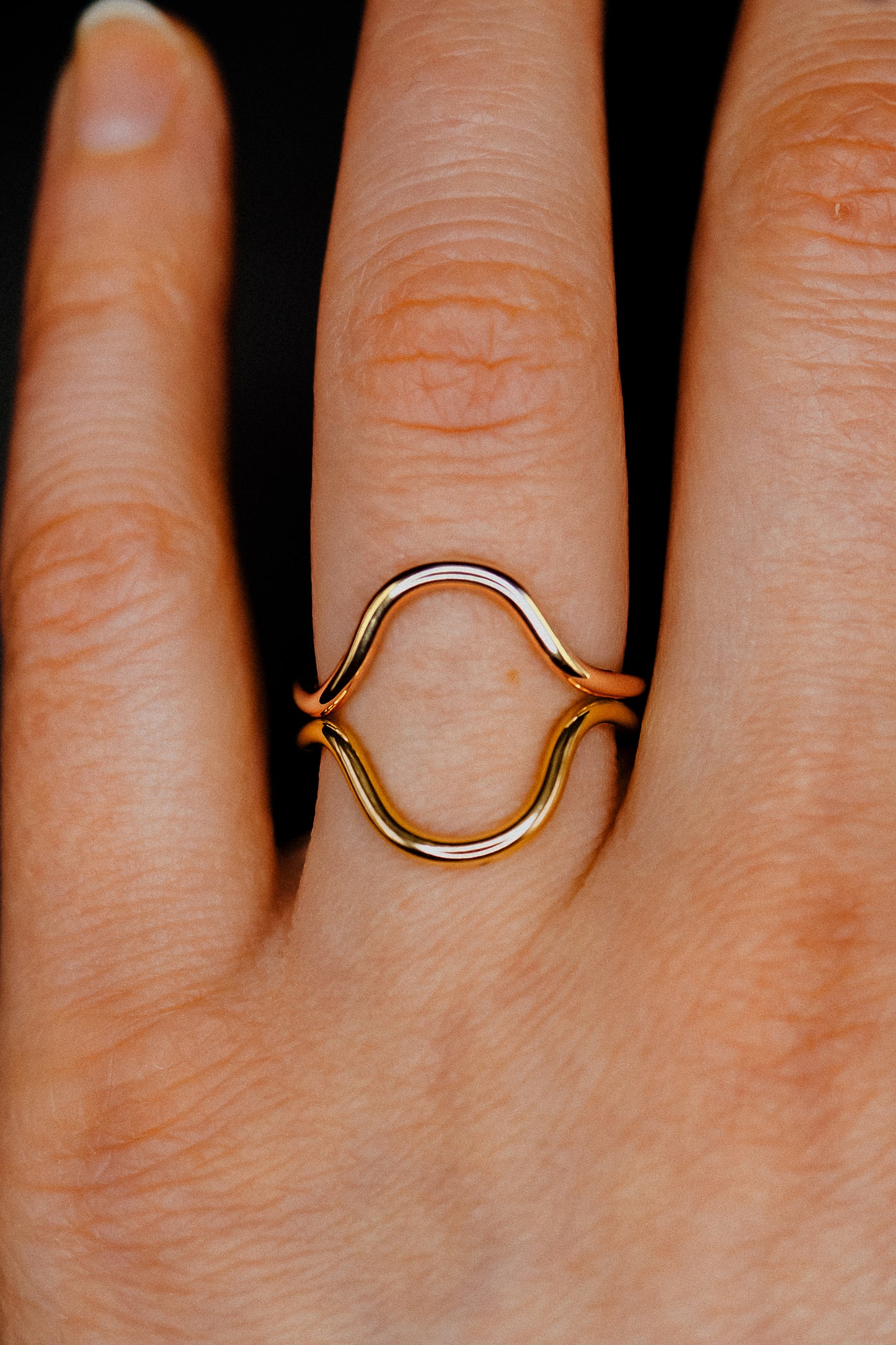 Arc Set of 2 Stacking Rings in Gold, Rose Gold or Silver