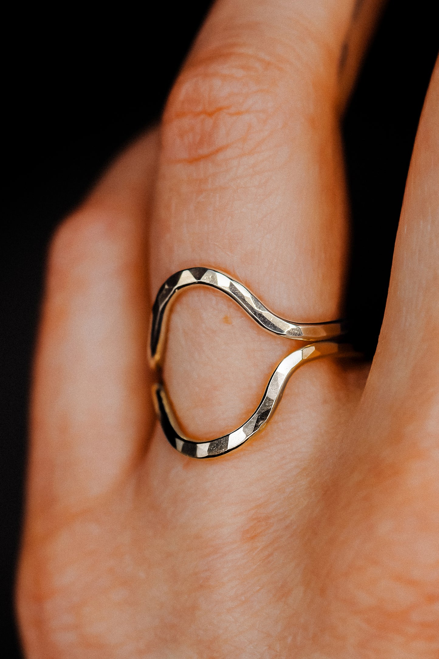 Arc Set of 2 Stacking Rings in Gold, Rose Gold or Silver