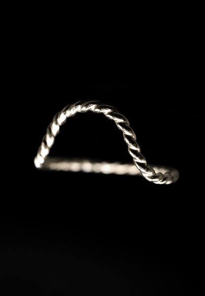 Twist Arc Ring, Sterling Silver
