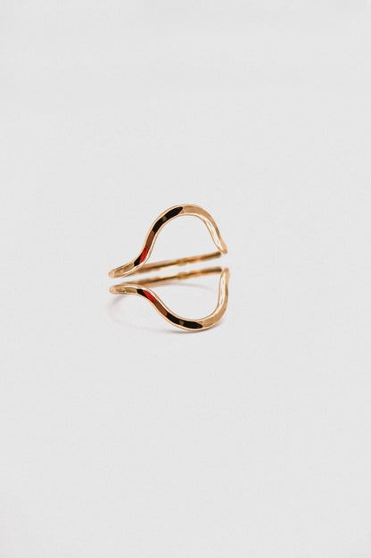 Arc Set of 2 Stacking Rings in Gold, Rose Gold or Silver