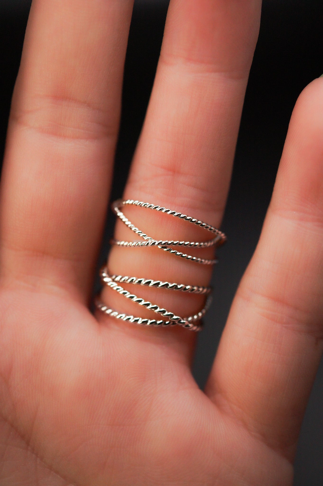 Twist Wraparound Ring, Sterling Silver