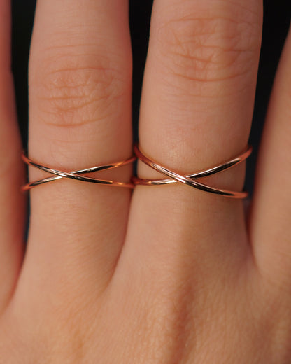 X-Ring, 14K Rose Gold Fill