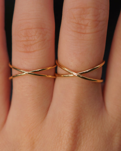 X-Ring, Solid 14K Gold