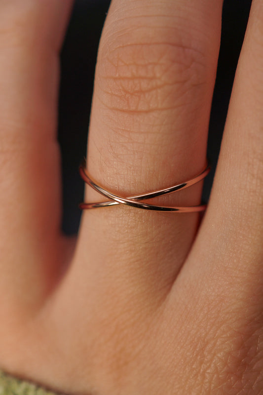 X-Ring, 14K Rose Gold Fill