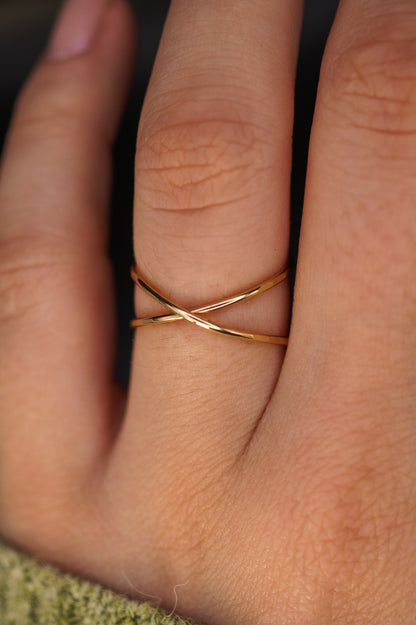 X-Ring, Solid 14K Gold