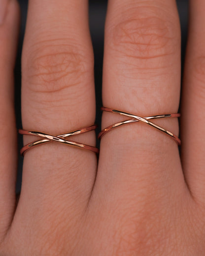 X-Ring, 14K Rose Gold Fill