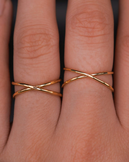 X-Ring, Solid 14K Gold