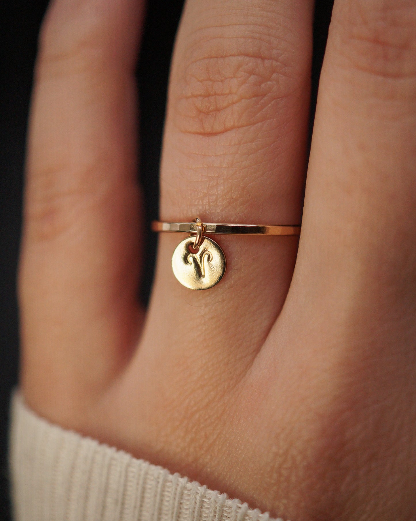 Zodiac Charm Ring, 14K Gold Fill