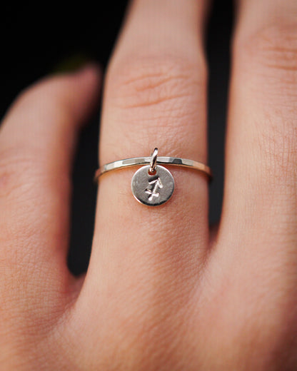 Zodiac Charm Ring, Sterling Silver