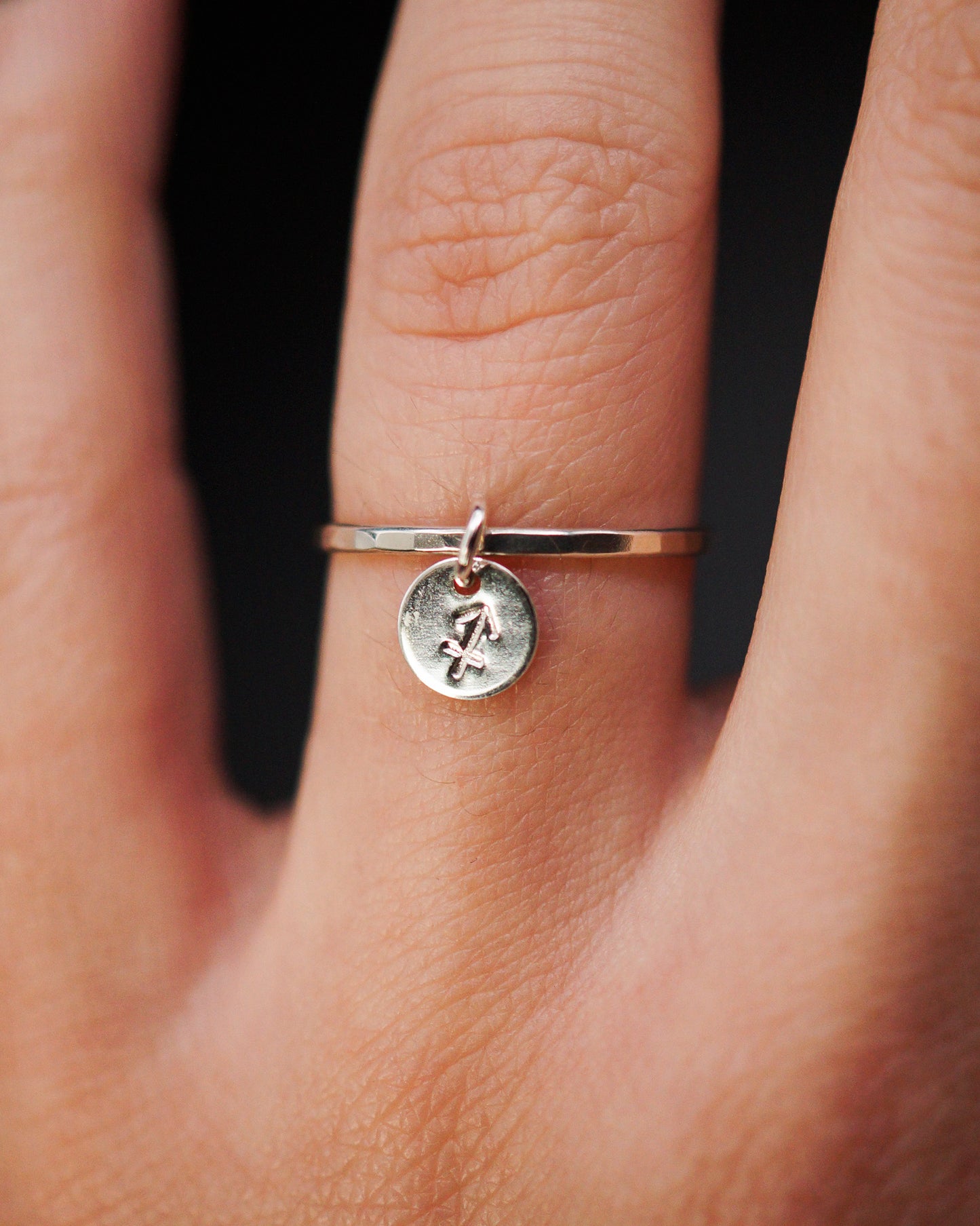 Zodiac Charm Ring, Sterling Silver