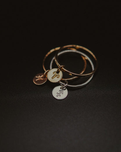 Zodiac Charm Ring, 14K Rose Gold Fill