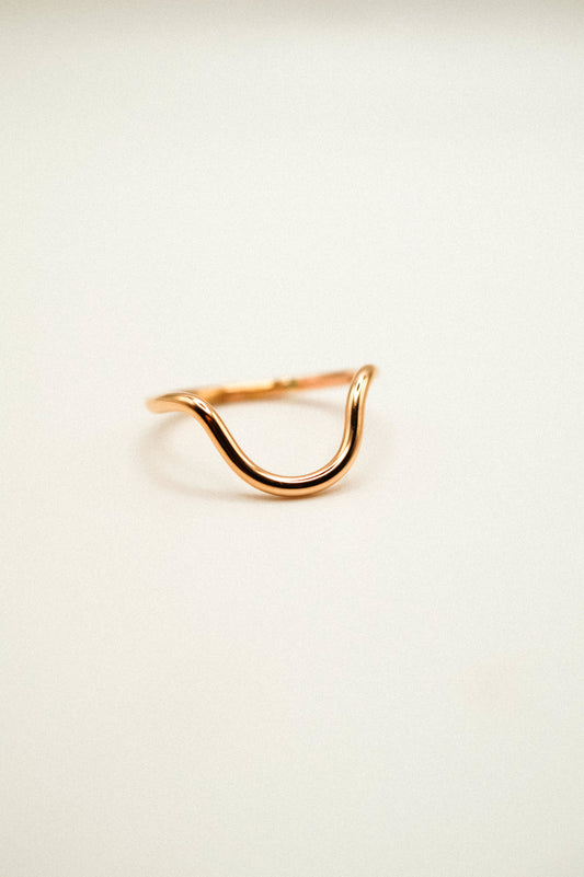 Arc Ring, Solid 14K Gold