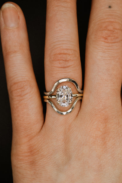 Arc Set of 2 Stacking Rings in Gold, Rose Gold or Silver