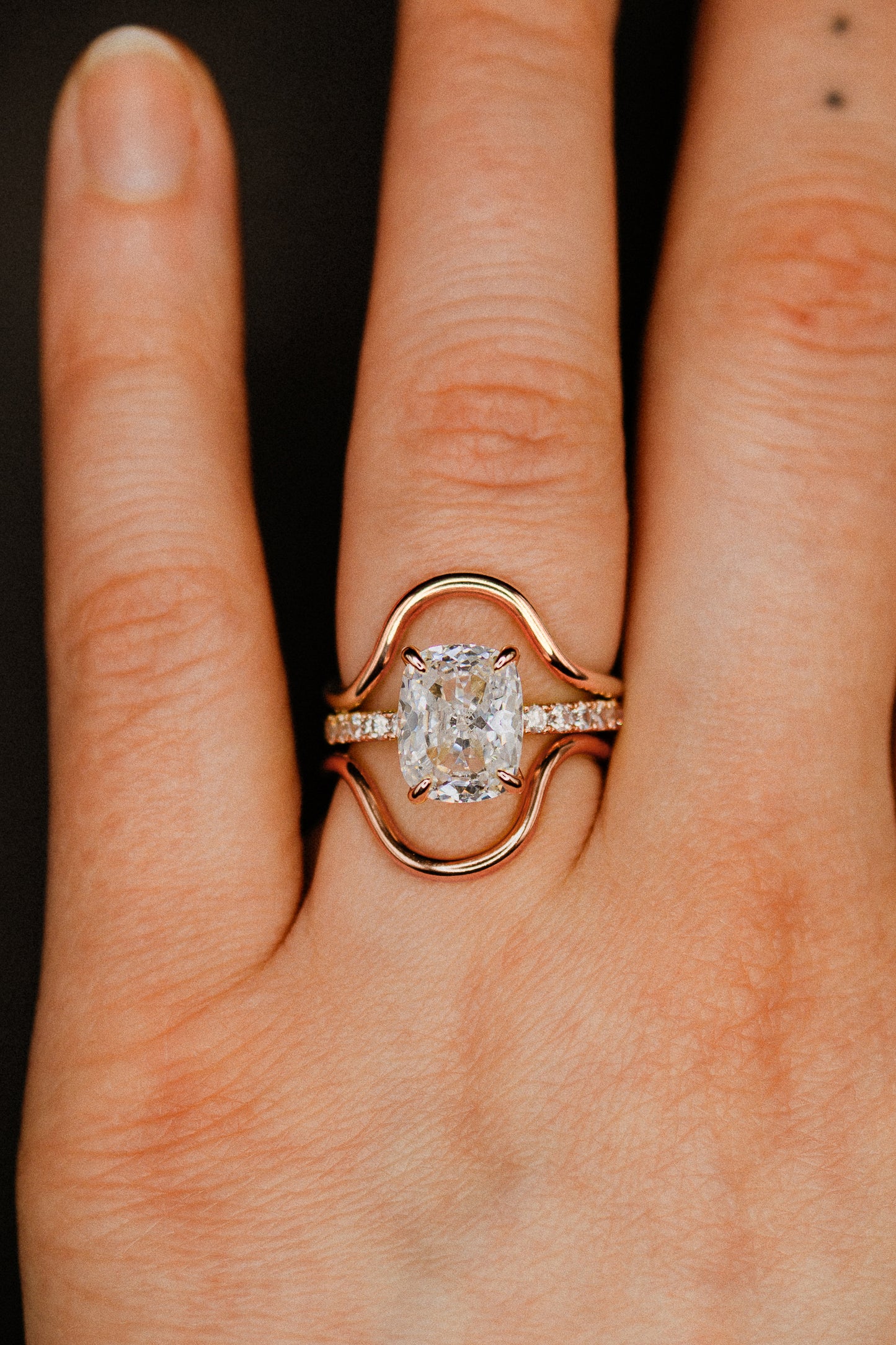 Arc Set of 2 Stacking Rings in Gold, Rose Gold or Silver