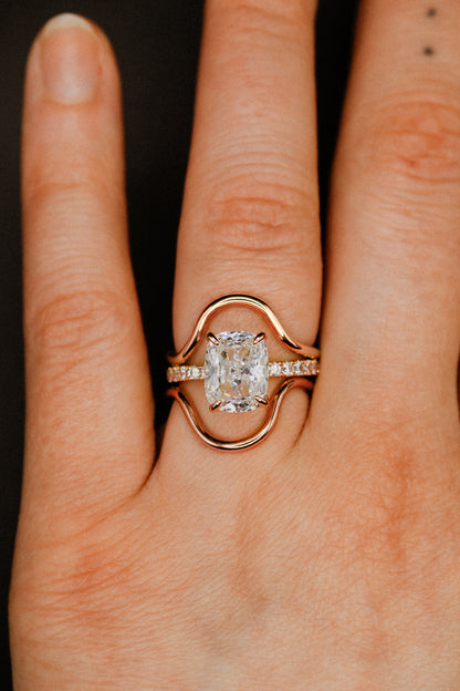 Arc Set of 2 Stacking Rings in Gold, Rose Gold or Silver