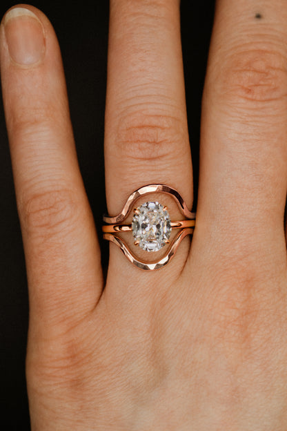 Arc Set of 2 Stacking Rings in Gold, Rose Gold or Silver
