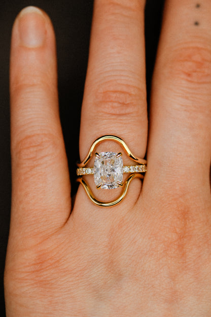 Arc Set of 2 Stacking Rings in Gold, Rose Gold or Silver
