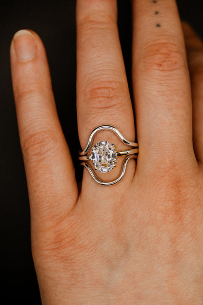 Arc Set of 2 Stacking Rings in Gold, Rose Gold or Silver