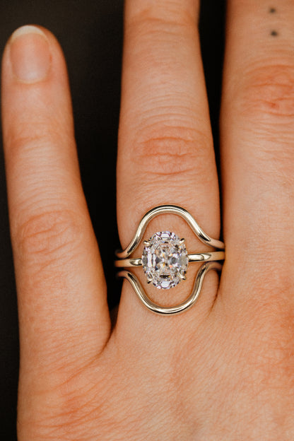 Arc Set of 2 Stacking Rings in Gold, Rose Gold or Silver