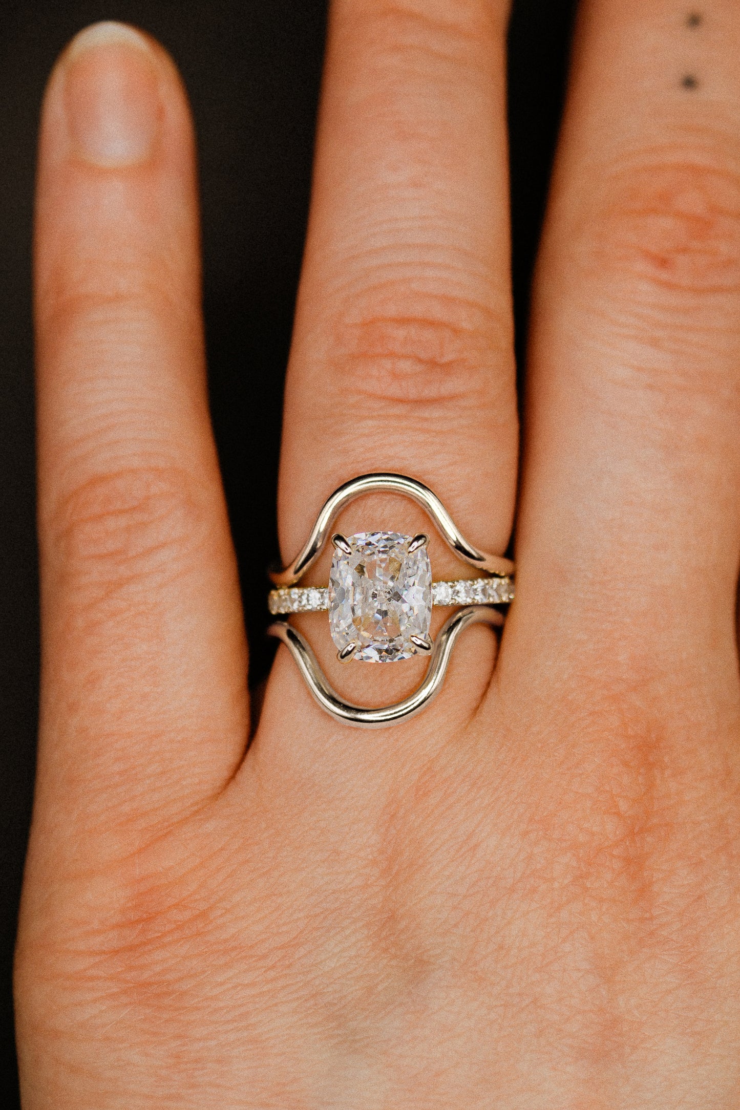 Arc Set of 2 Stacking Rings in Gold, Rose Gold or Silver