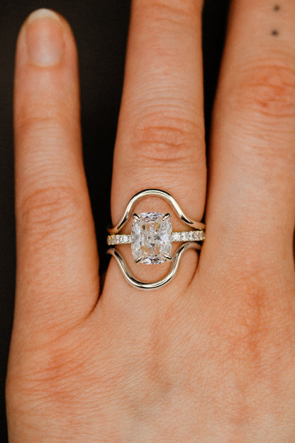 Arc Set of 2 Stacking Rings in Gold, Rose Gold or Silver