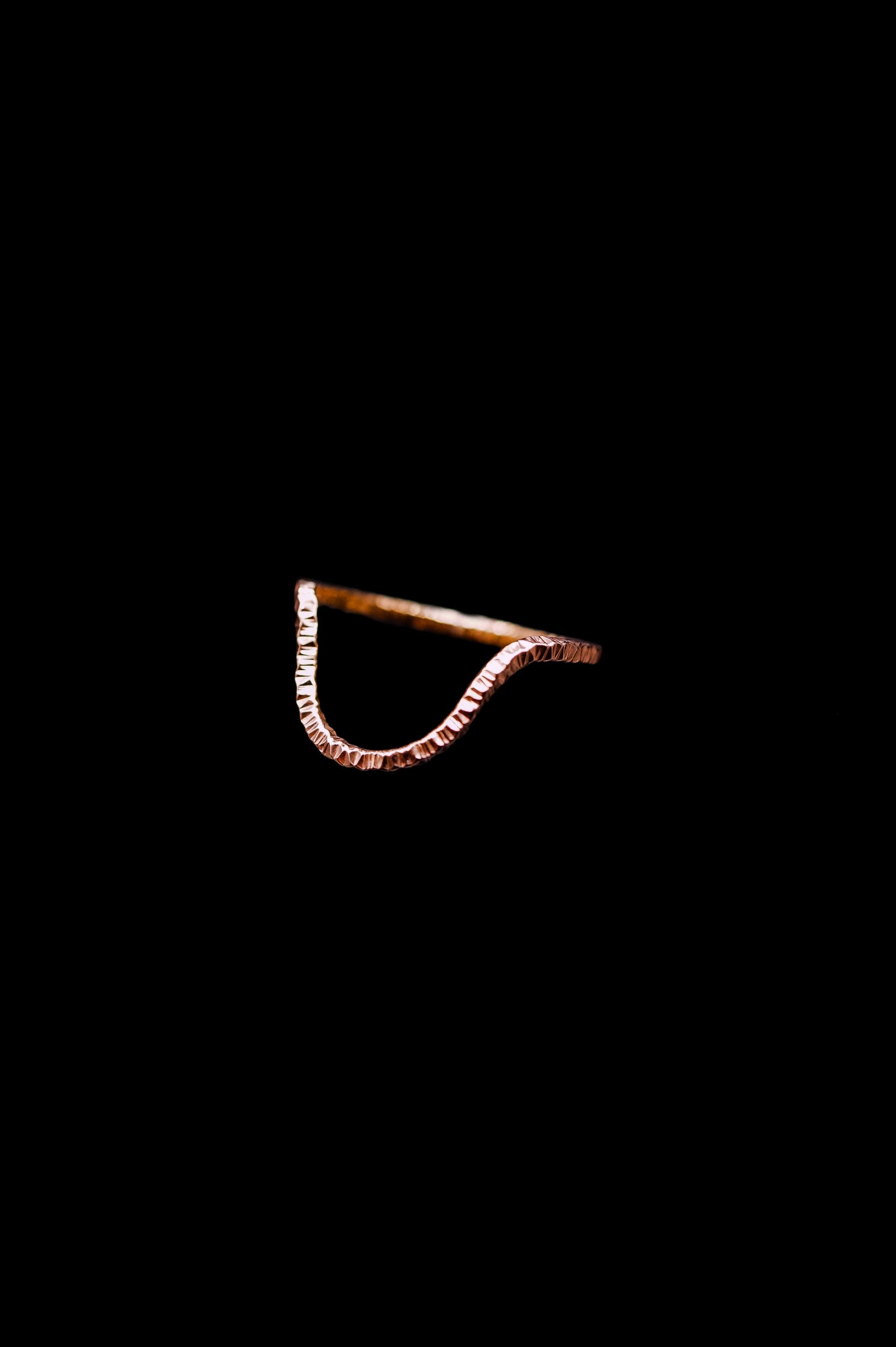 Sparkle Arc Ring, 14K Rose Gold Fill