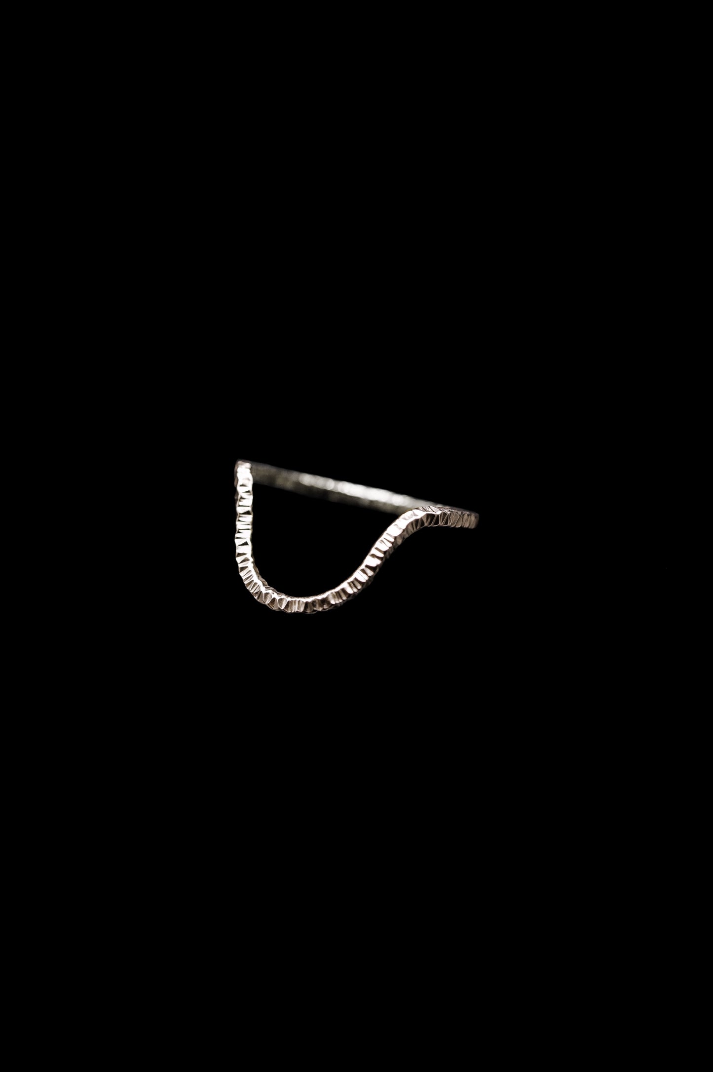 Sparkle Arc Ring, Sterling Silver