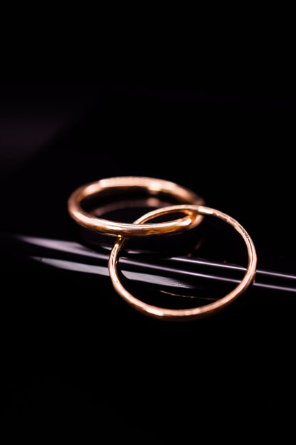 Asymmetrical Interlocking Ring, 14K Rose Gold Fill