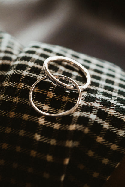 Asymmetrical Interlocking Ring, Sterling Silver