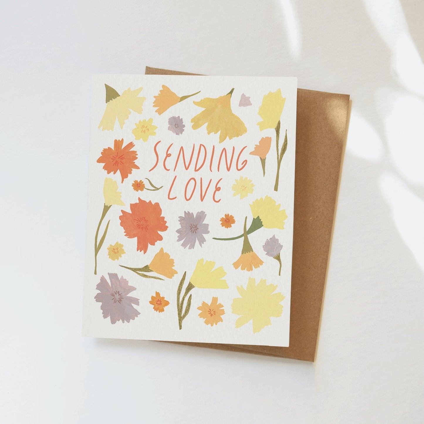 Sending Love Flowers Greeting Card