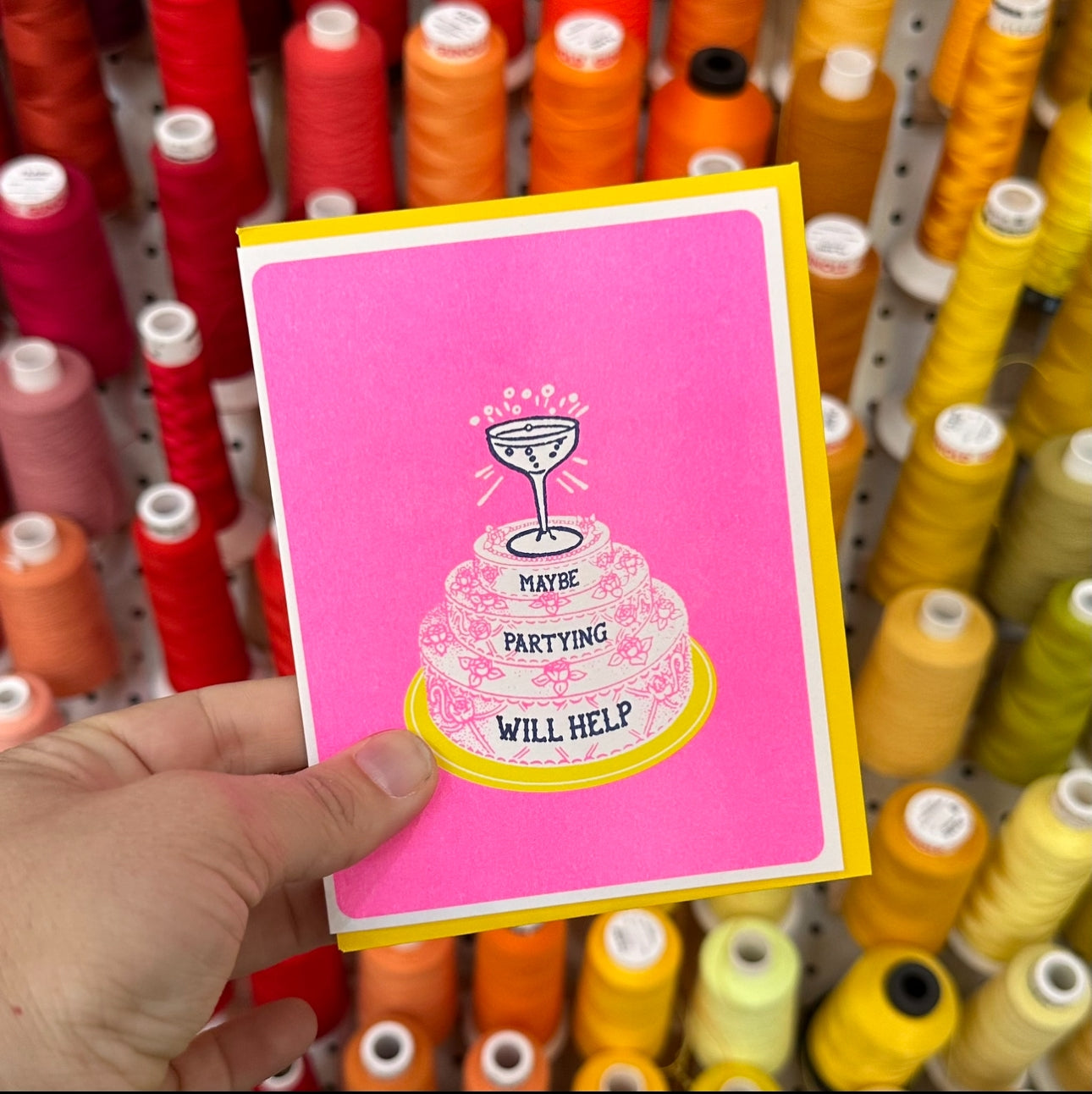 Maybe Partying Will Help Greeting Card