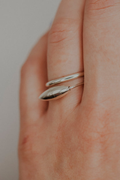 Baguette Spinner Ring Set of 2, Sterling Silver